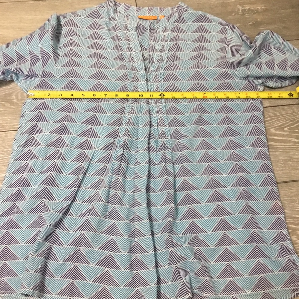 OLIPHANT Lightweight Cotton Geometric Triangle Tunic Top XL - Picture 5 of 10